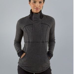 Base Runner 1/2 Zip Heathered Herringbone sz 8